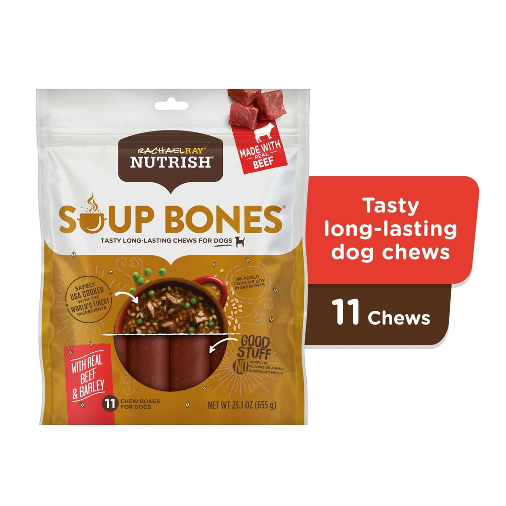 Rachael Ray  Soup Bones with Real Beef & Barley, 11 Dog Chews